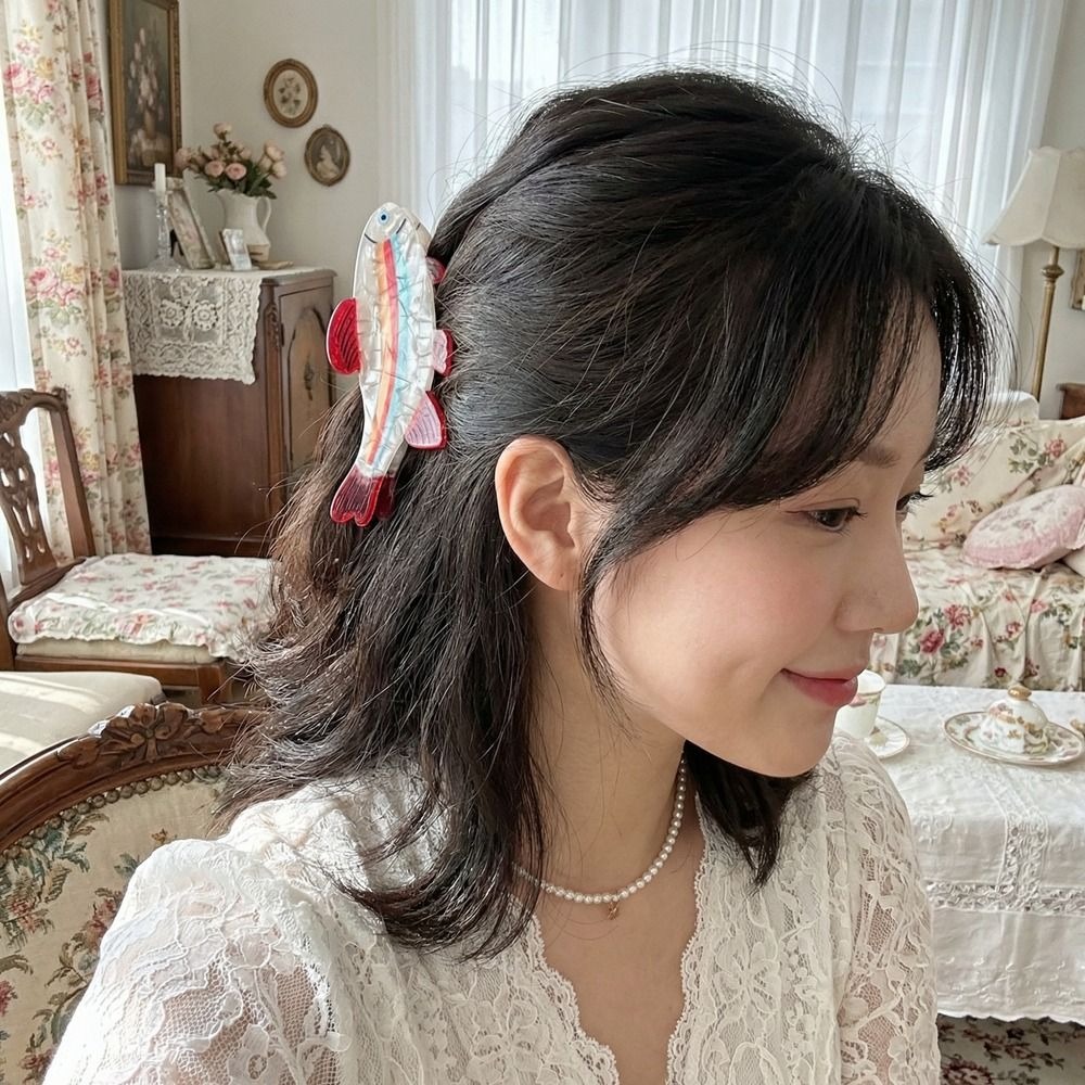 مشبك شعر على شكل سمكة التونة م - مراجعة Korean Women Lifestyle وسعره