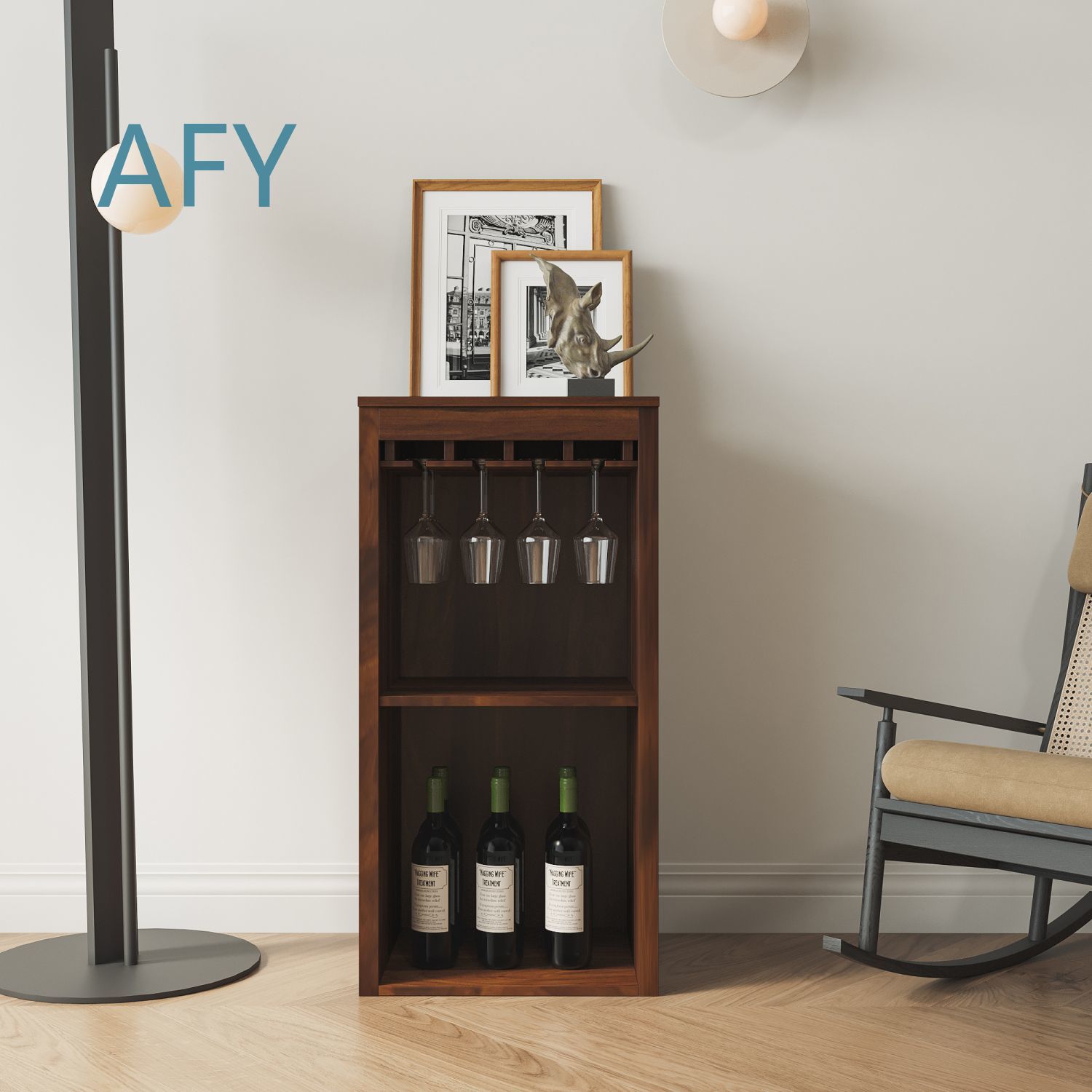 خزانة نبيذ معيارية بلون الجوز  - مراجعة Muji Home Storage وسعره
